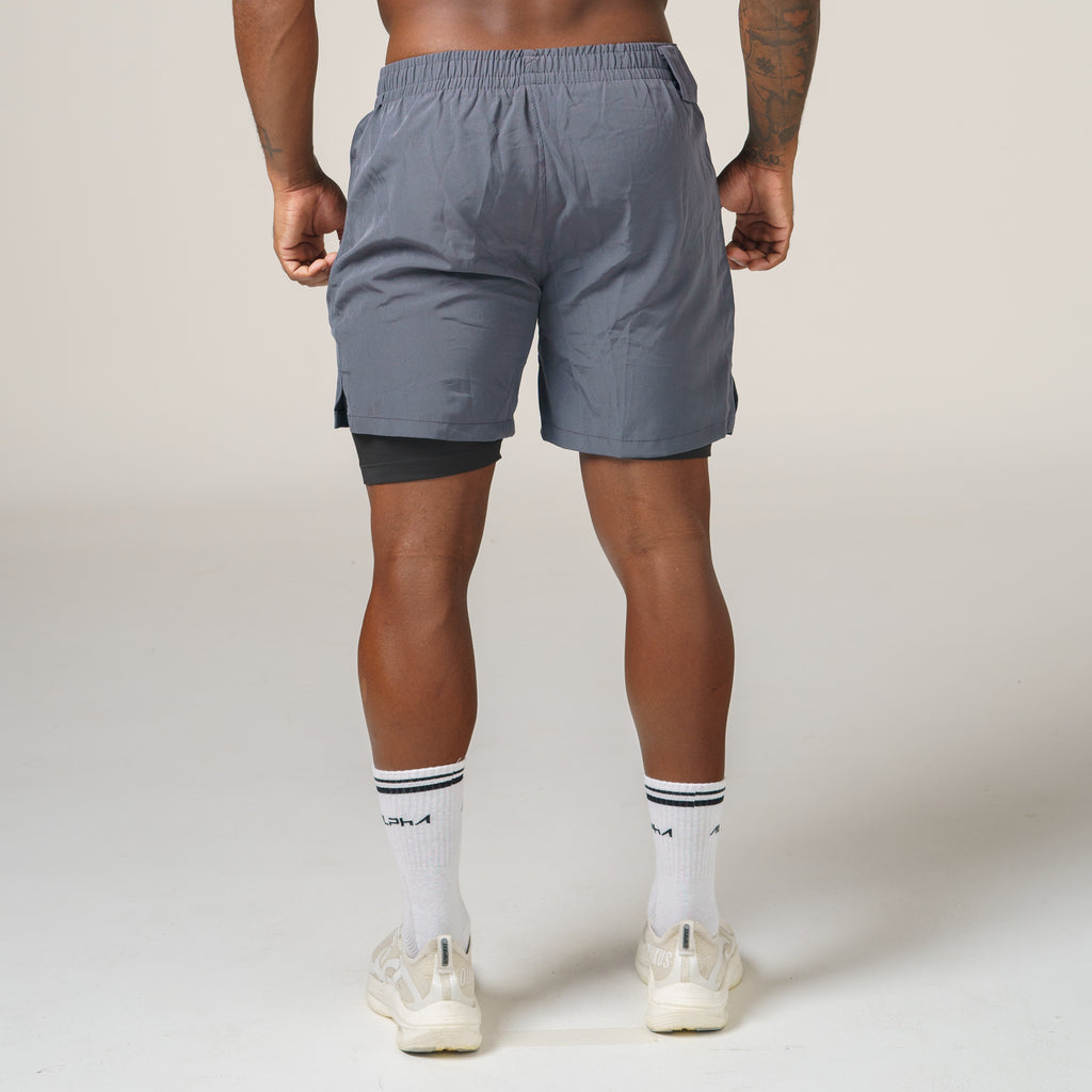 Short de Compressão Dry Fit Chumbo Bolso Ziper - Lupus