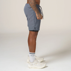 Short de Compressão Dry Fit Chumbo Bolso Ziper - Lupus