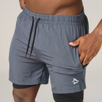 Short de Compressão Dry Fit Chumbo Bolso Ziper - Lupus