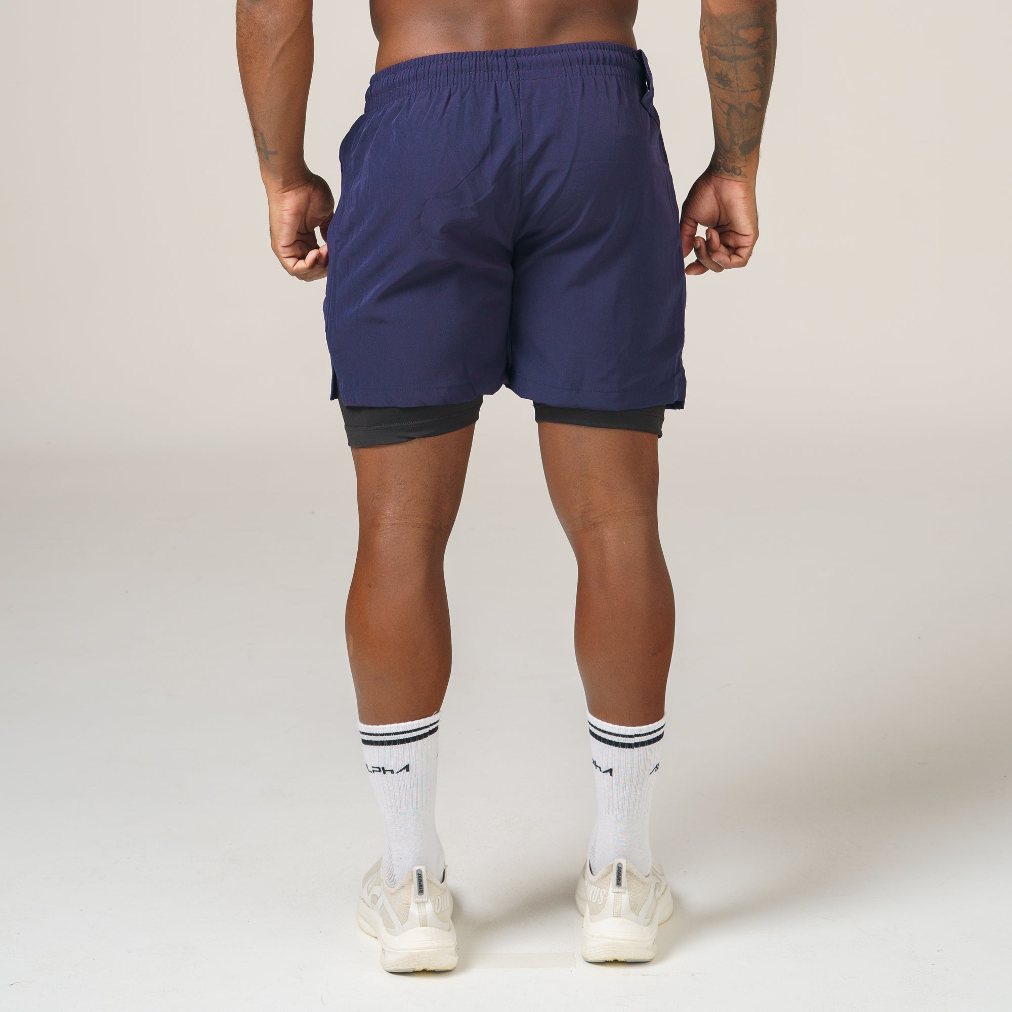 Short de Compressão Dry Fit Marinho Bolso Ziper - Lupus