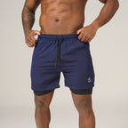 Short de Compressão Dry Fit Marinho Bolso Ziper - Lupus