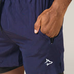 Short de Compressão Dry Fit Marinho Bolso Ziper - Lupus