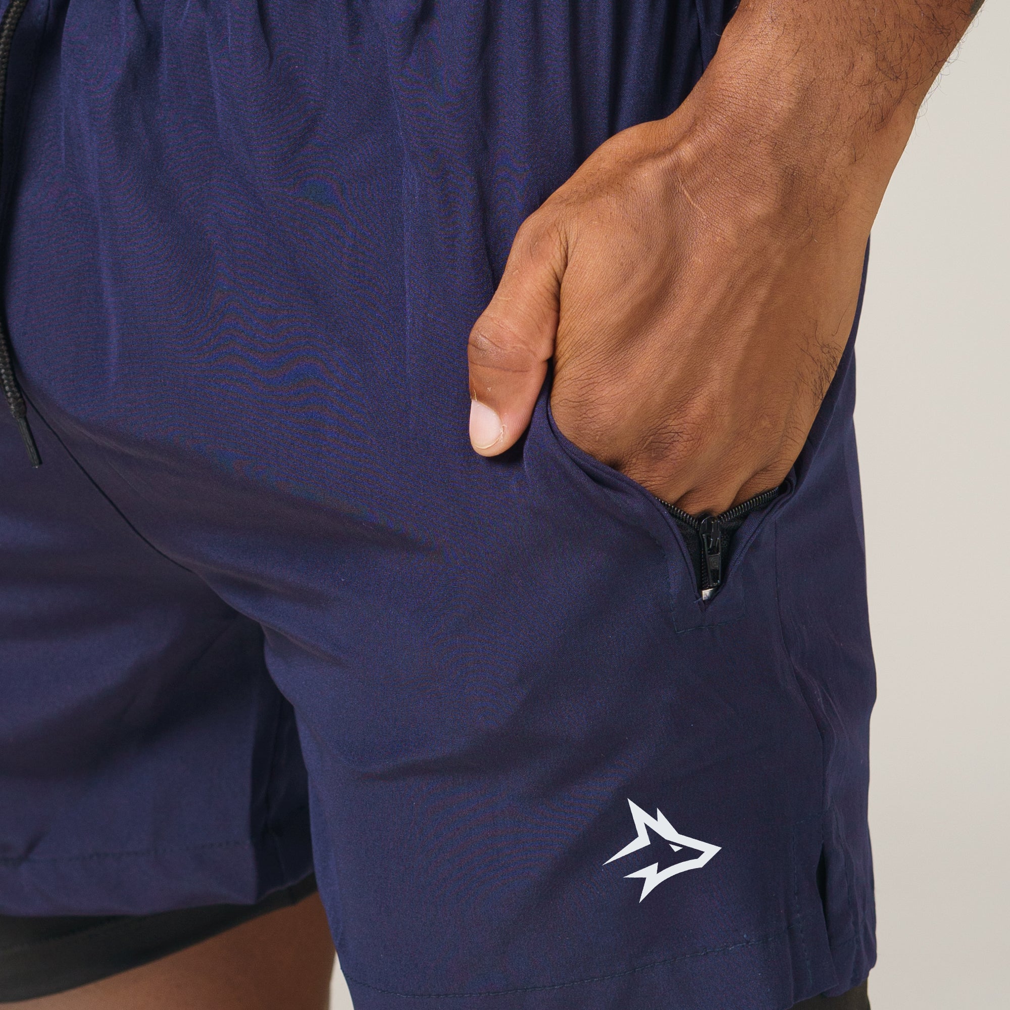 Short de Compressão Dry Fit Marinho Bolso Ziper - Lupus