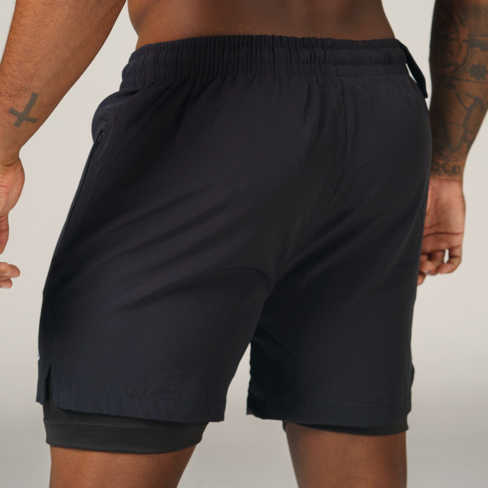 Short de Compressão Dry Fit Preto Bolso Ziper - Fluid