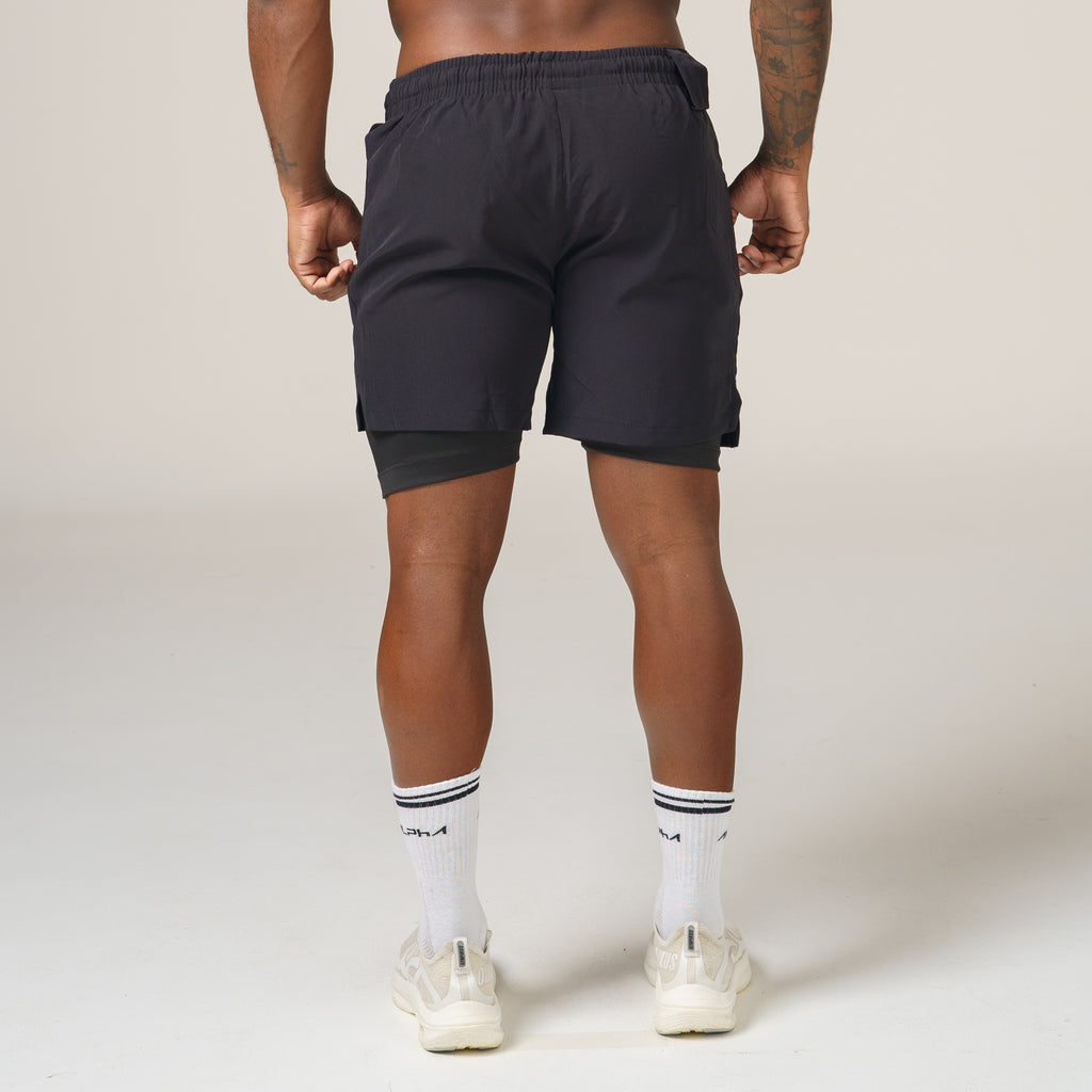 Short de Compressão Dry Fit Preto Bolso Ziper - Fluid