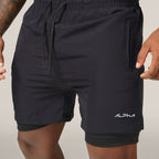 Short de Compressão Dry Fit Preto Bolso Ziper - Fluid