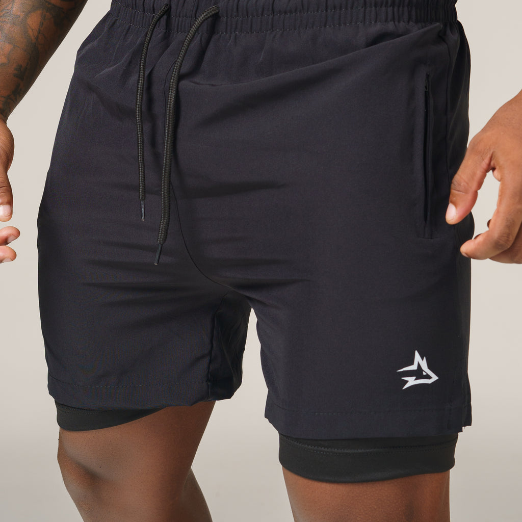 Short de Compressão Dry Fit Preto Bolso Ziper - Lupus