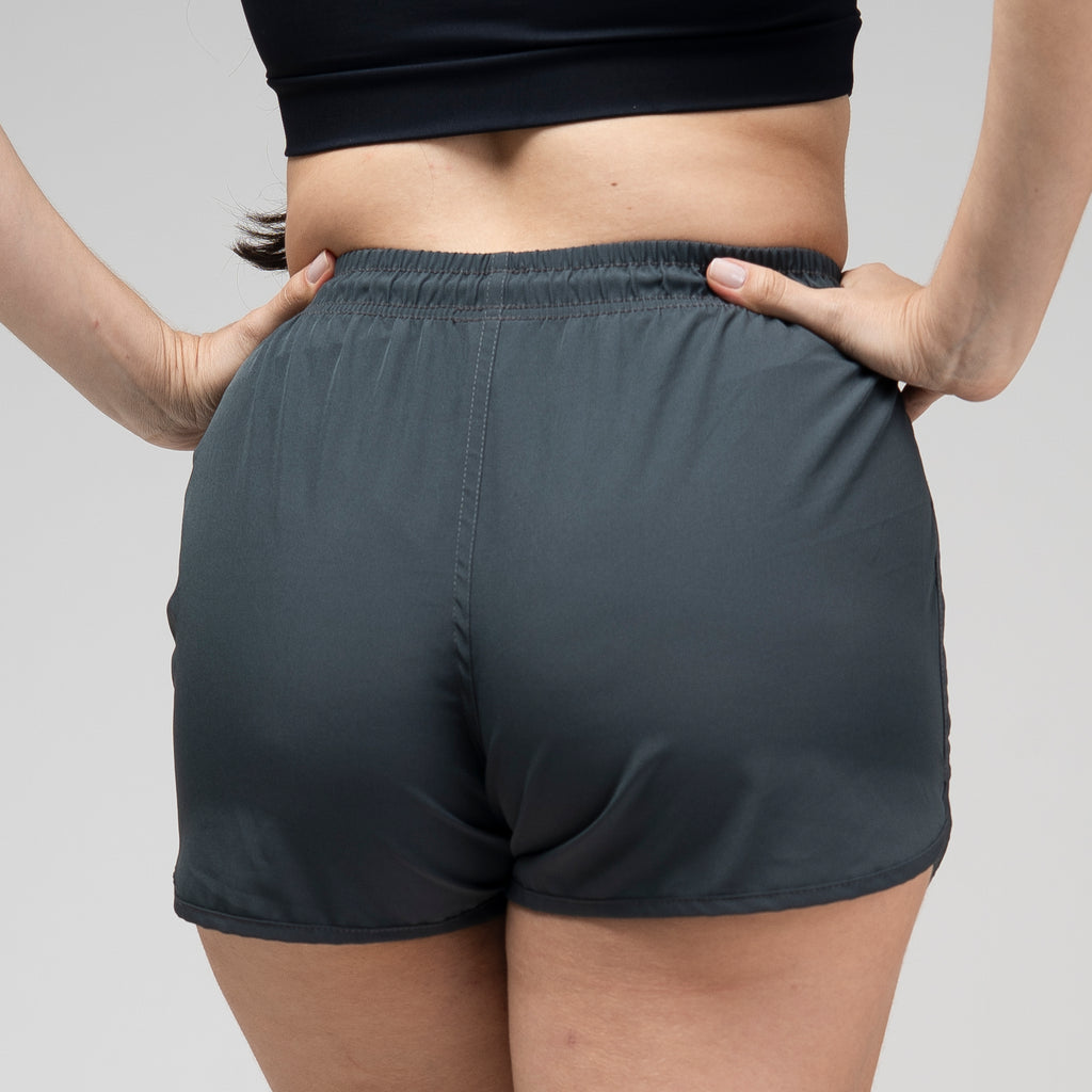 Short de Corrida Feminino Lupus Chumbo