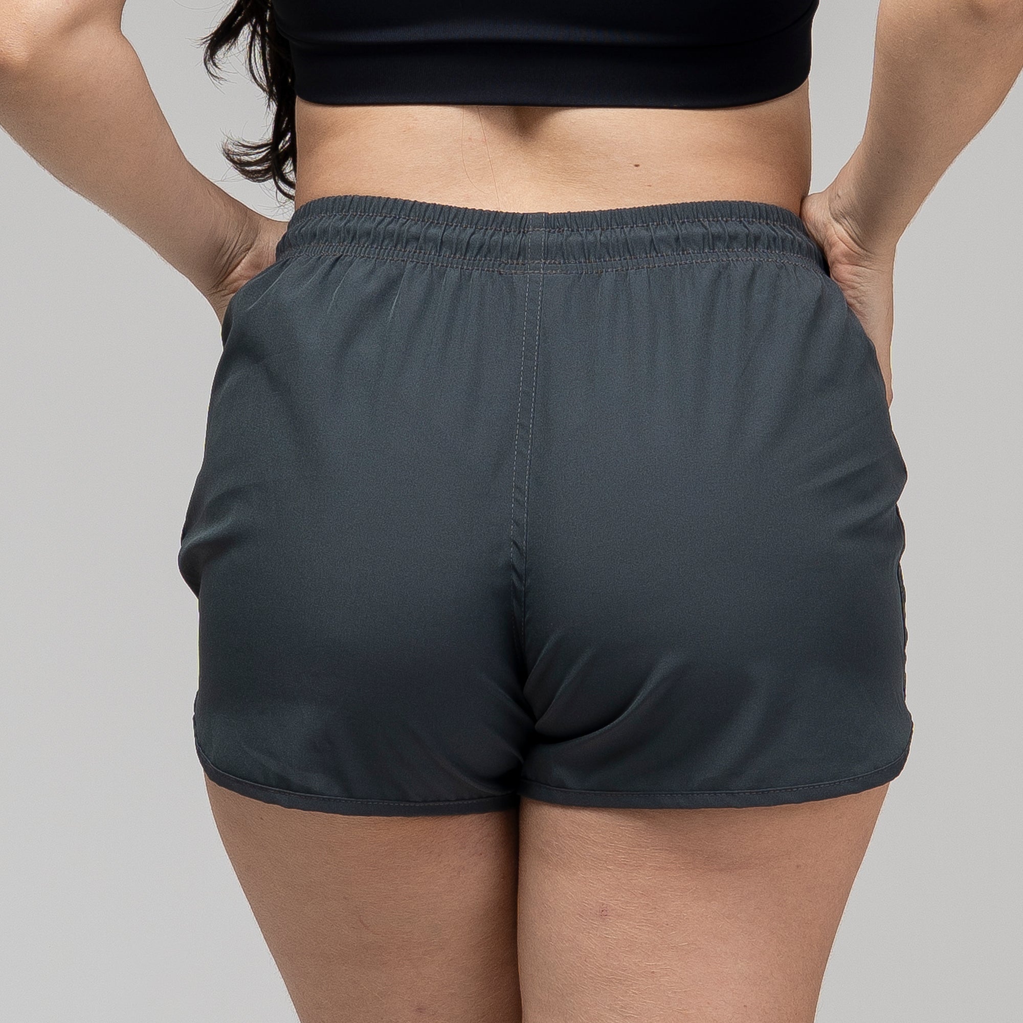 Short de Corrida Feminino Lupus Chumbo