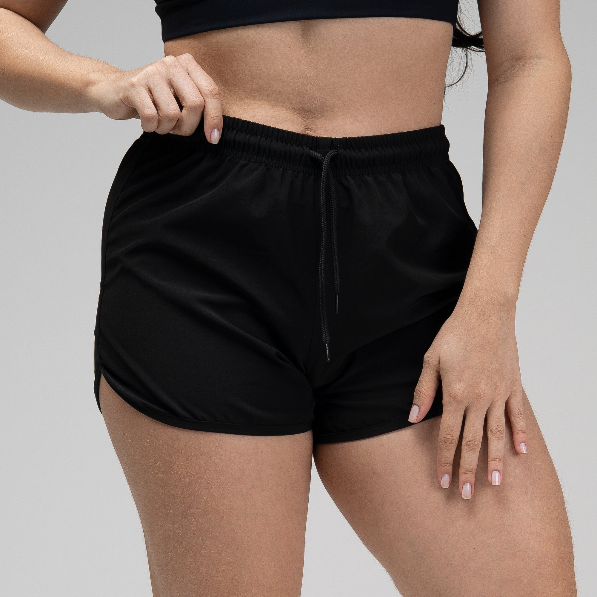 Short de Corrida Feminino Lupus Preto