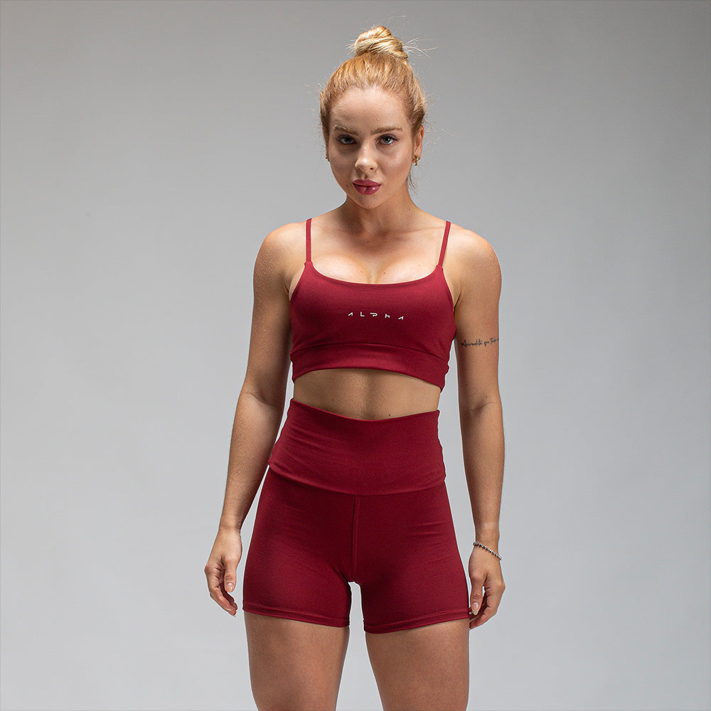 Conjunto Basic Feminino Top e Short - New Horizon Vinho