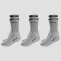 Kit 3 Meias Masculinas Cano Médio Alpha - Cinza