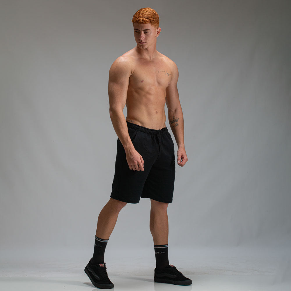 Bermuda Moletom Athletic Preto