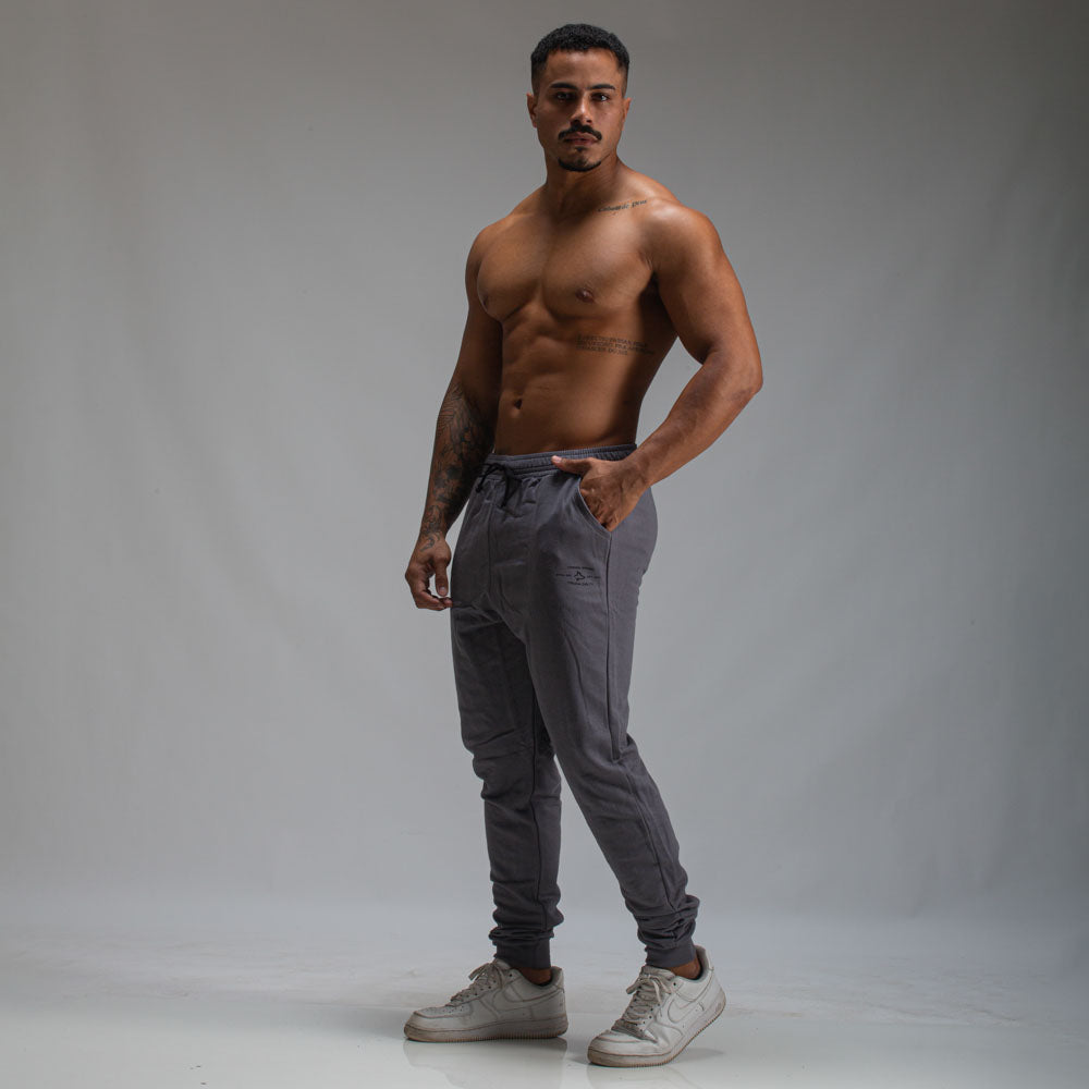Calça Moletom Jogger Athletic Chumbo