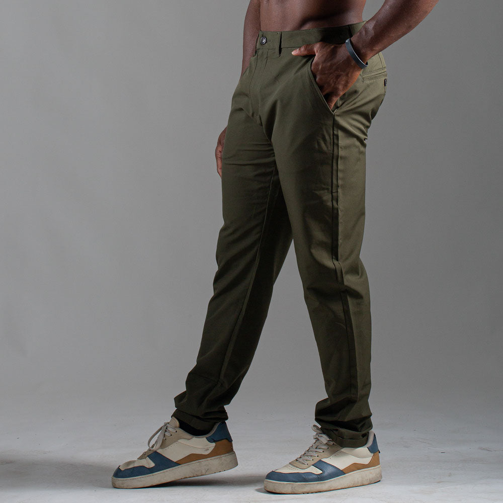 Calça Reta New Horizon Verde Musgo