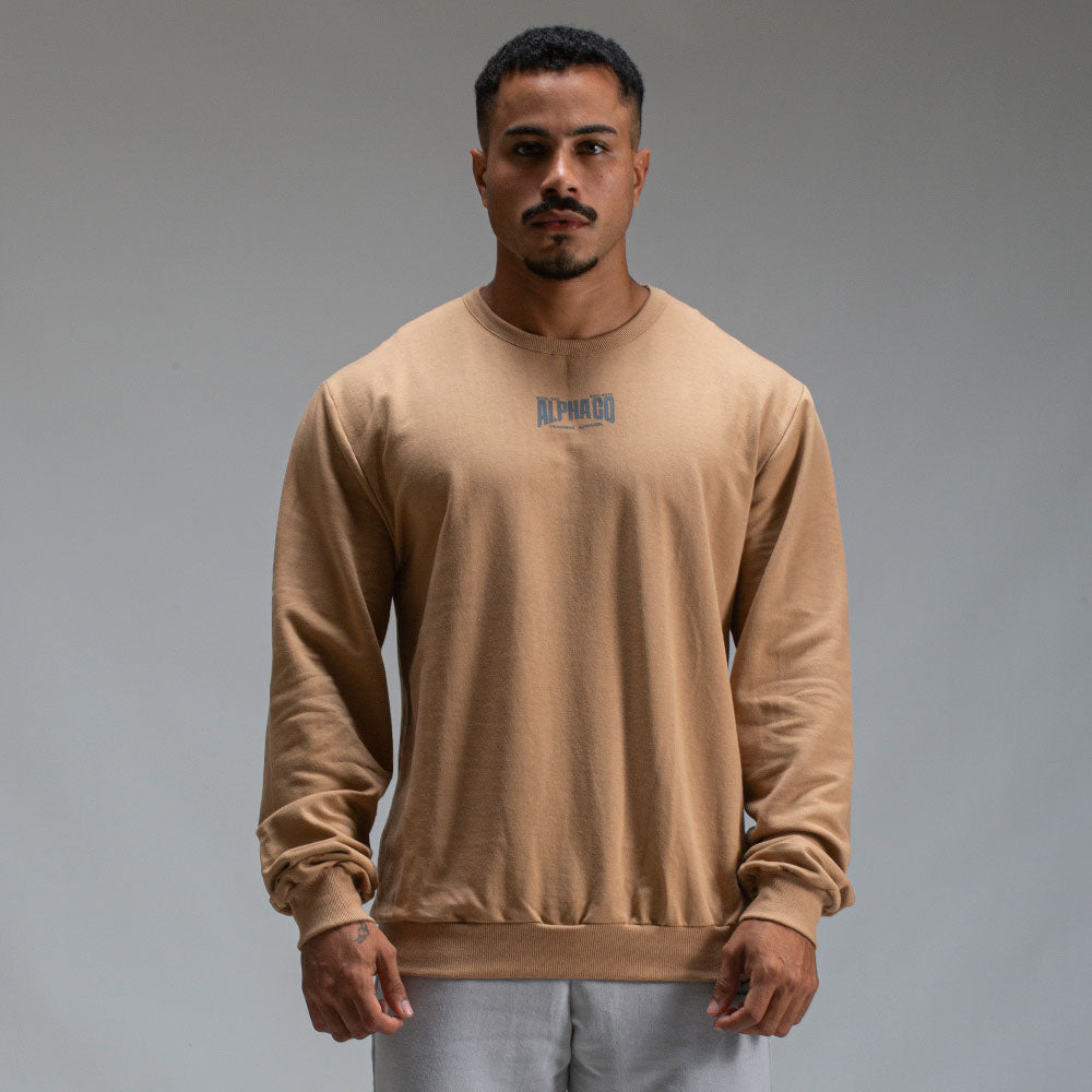 Camisa Moletom Manga Longa Strong Marrom