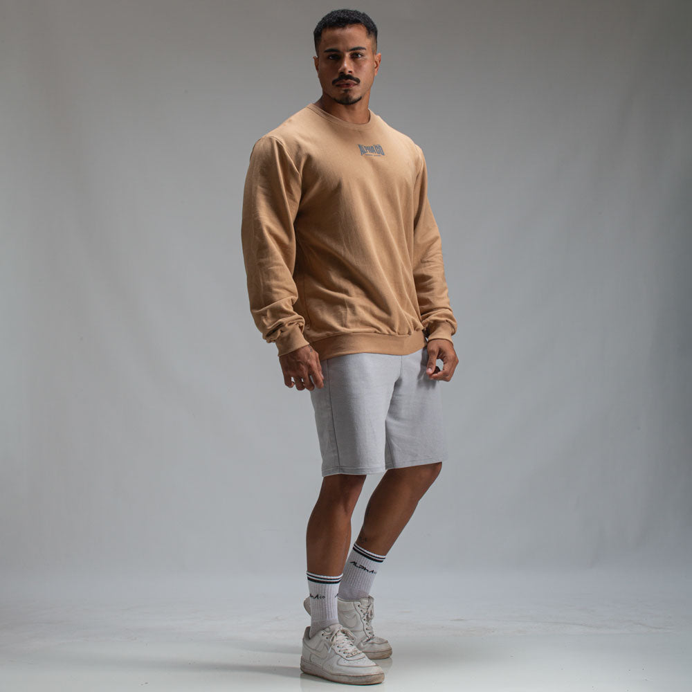 Camisa Moletom Manga Longa Strong Marrom