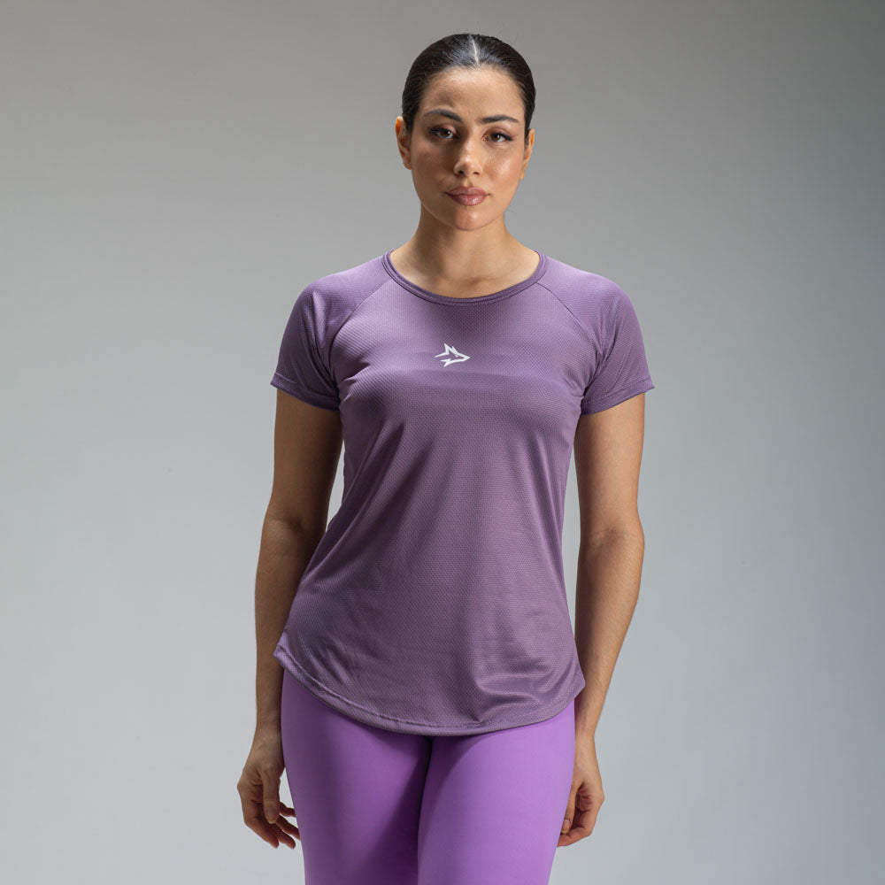 Camiseta Feminina Dry Fit Middle Lupus Púrpura