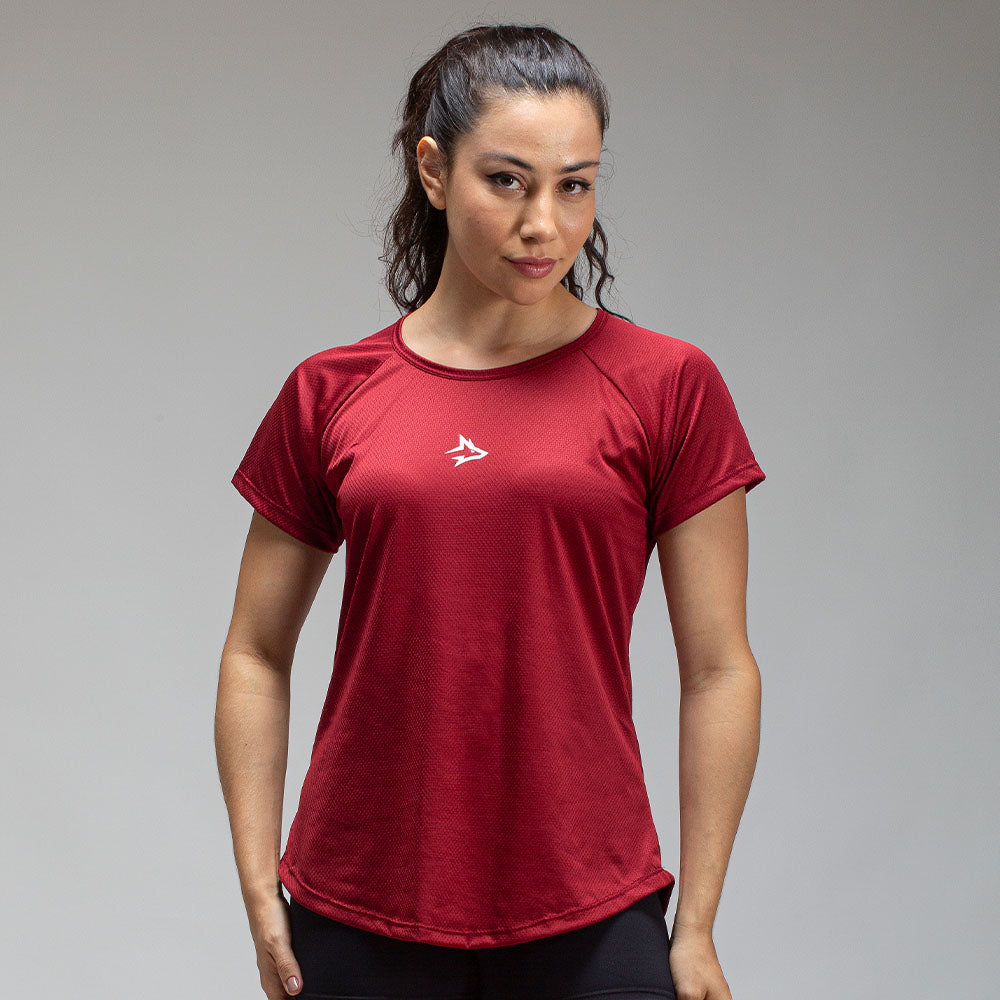 Camiseta Feminina Dry Fit Middle Lupus Vermelho Biking