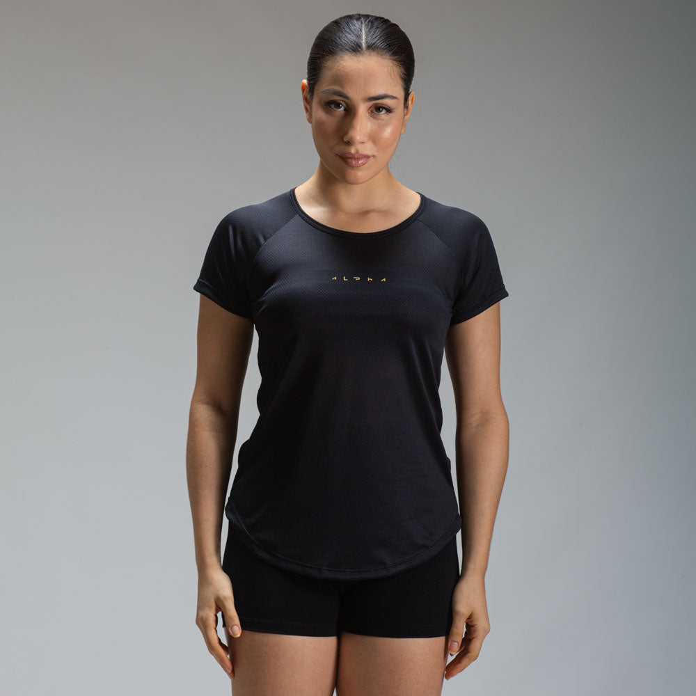 Camiseta Feminina Dry Fit New Horizon Preto