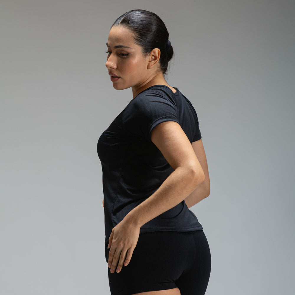 Camiseta Feminina Dry Fit New Horizon Preto