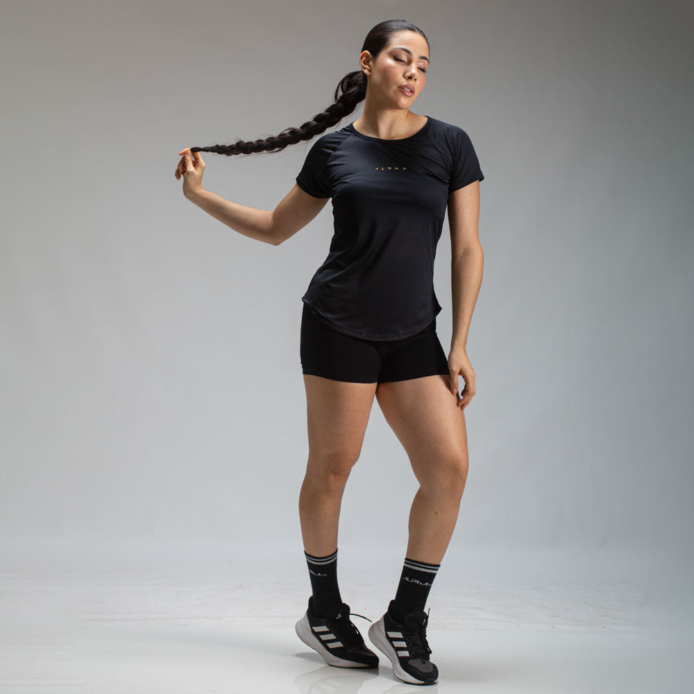 Camiseta Feminina Dry Fit New Horizon Preto