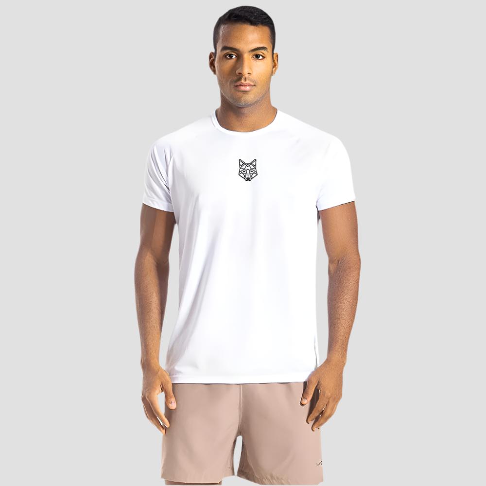 Camiseta Dry Lobo Geometrico Branco