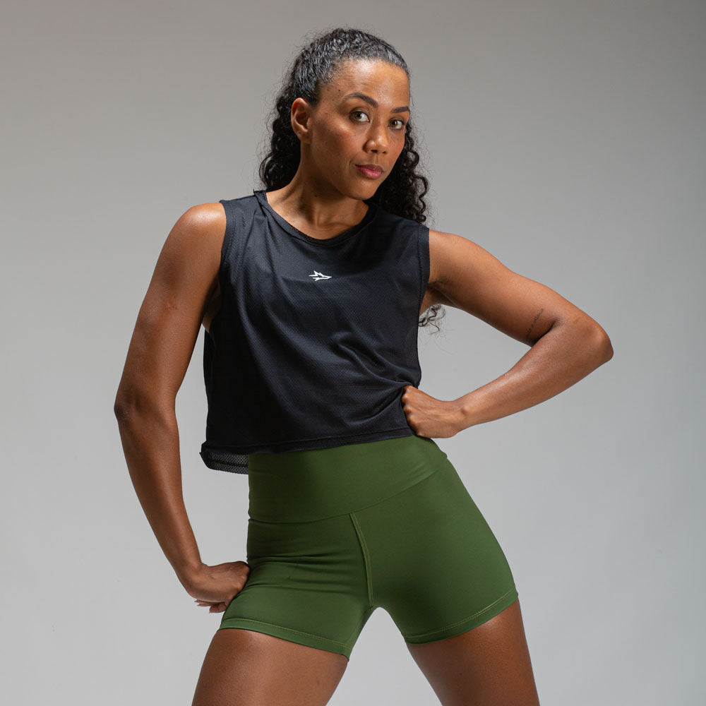 Cropped Dry Fit Middle Lupus Preto