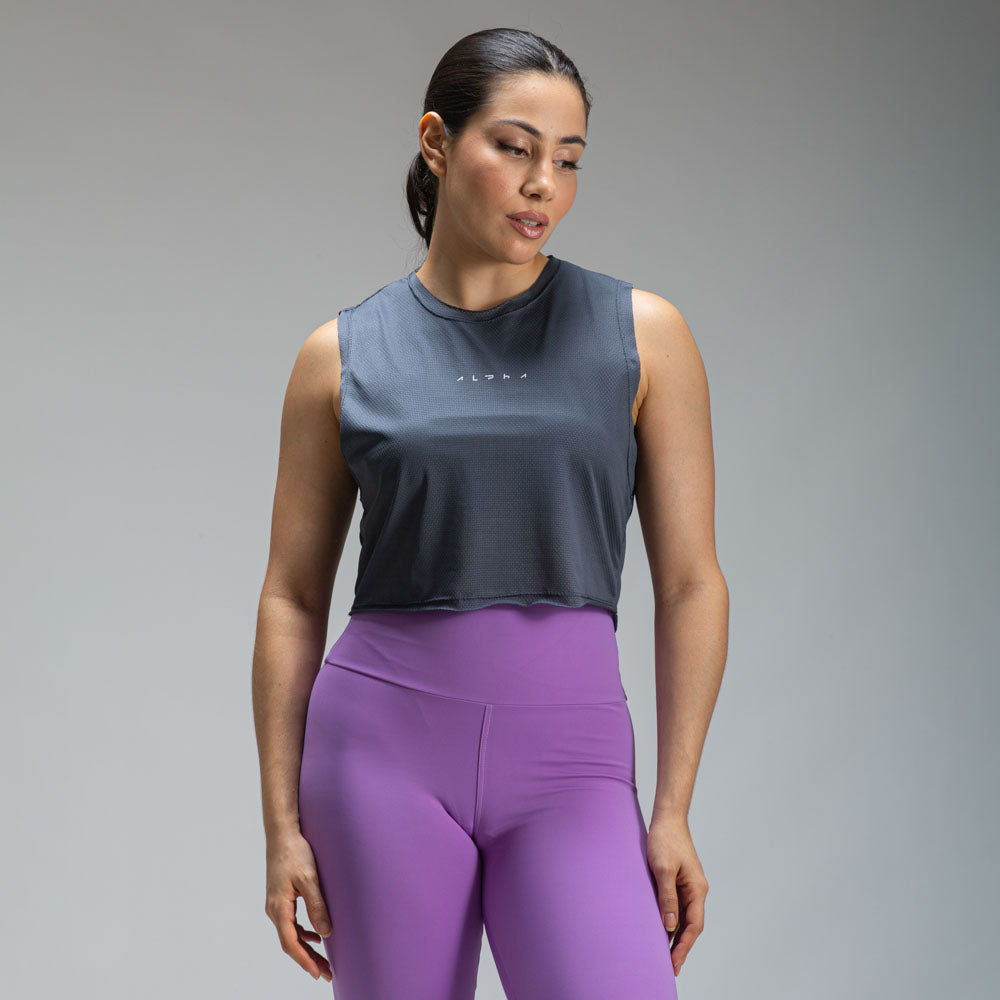 Cropped Dry Fit New Horizon Cinza Sombra