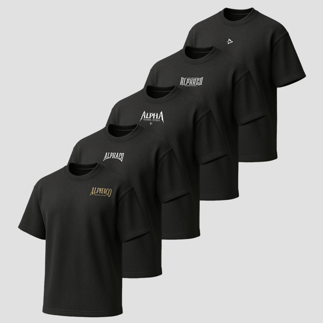 Kit 5 Oversized All Black
