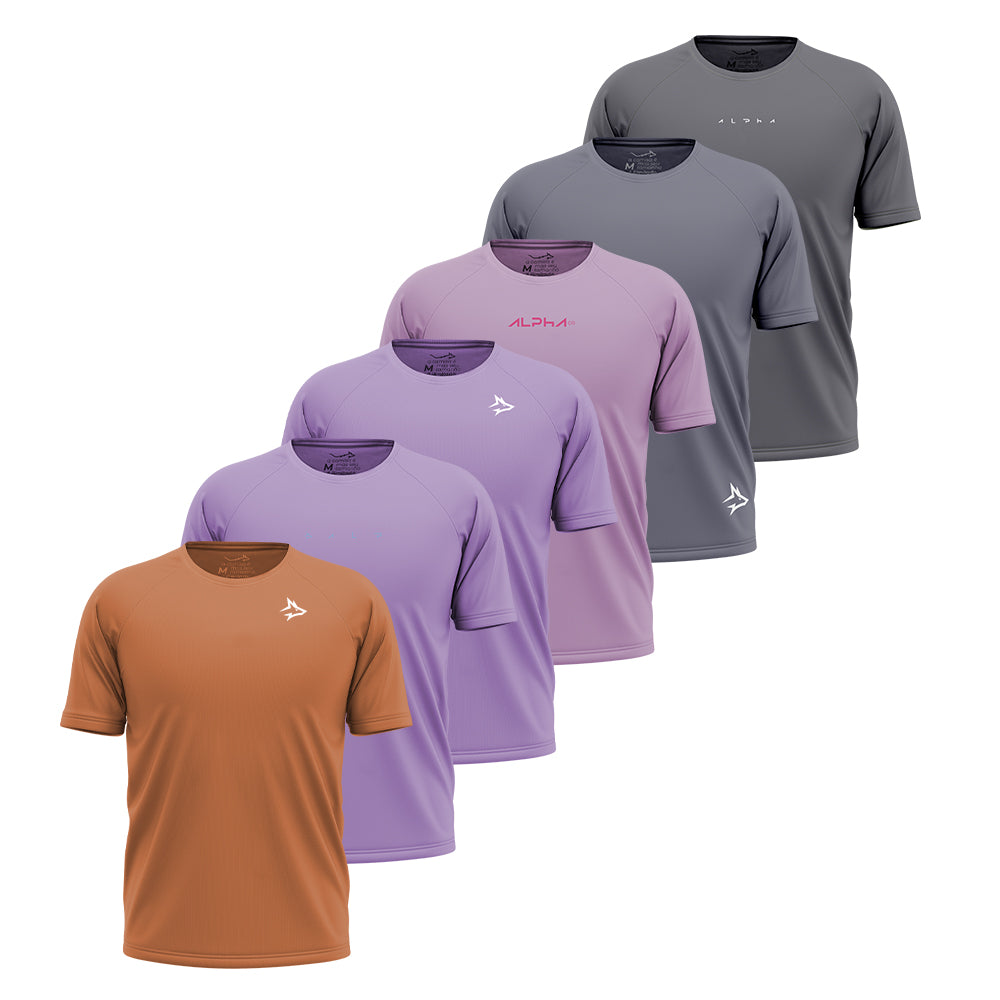 Kit 6 Camisetas Alta Performance Dry Fit