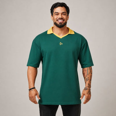 Camiseta Oversized Retrô Lupus Verde Bandeira