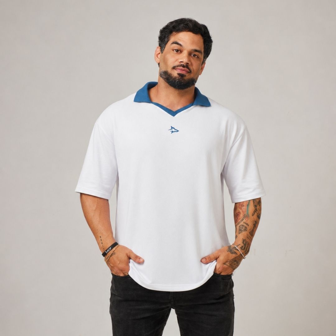 Camiseta Oversized Retrô Lupus Branco Origem