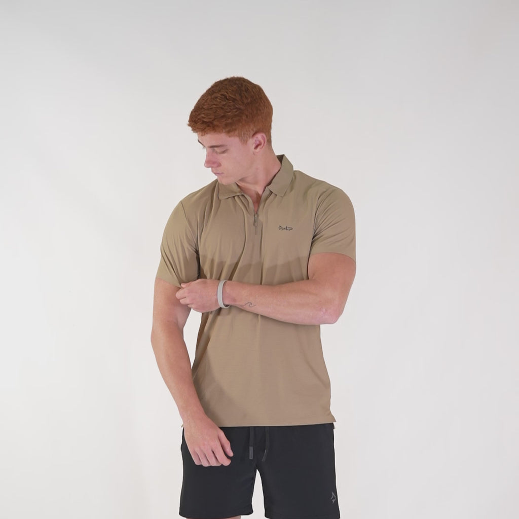 Camisa Polo Dry Fit Tenacity Caqui