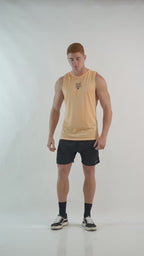 Regata Machão Dry Fit Lobo Geométrico Coral Suave