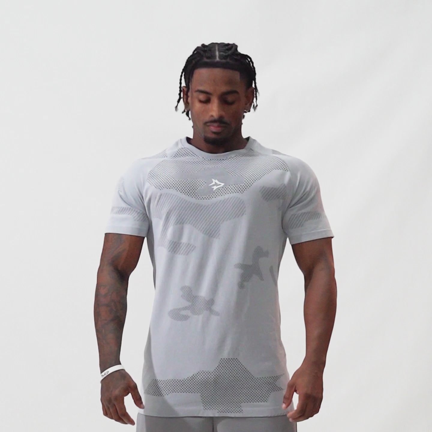 Camiseta Apex Dry Middle Lupus Cinza Gelo - Sem Costura