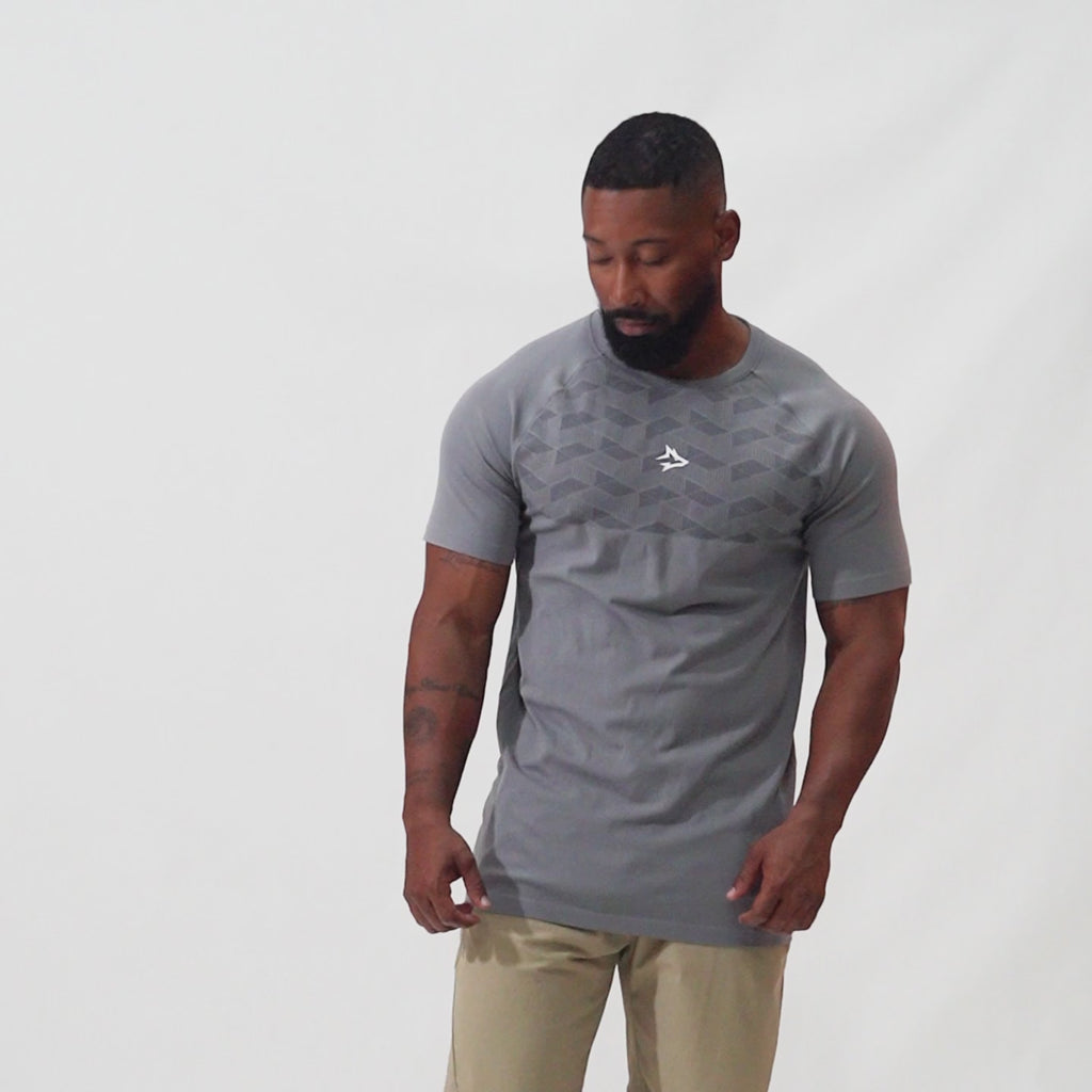 Camiseta Apex Dry Holographic Cinza - Sem Costura