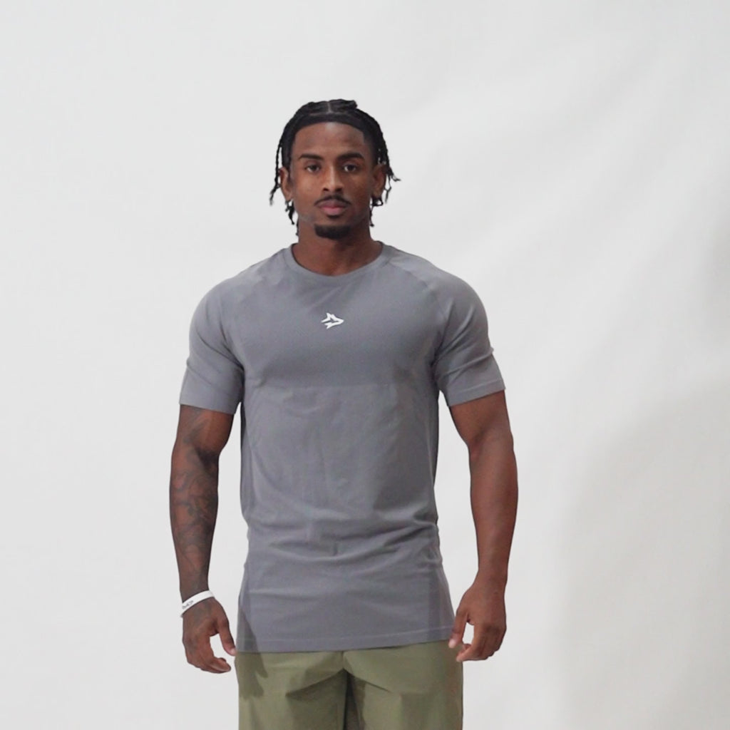 Camiseta Apex Dry Iron Cinza - Sem Costura