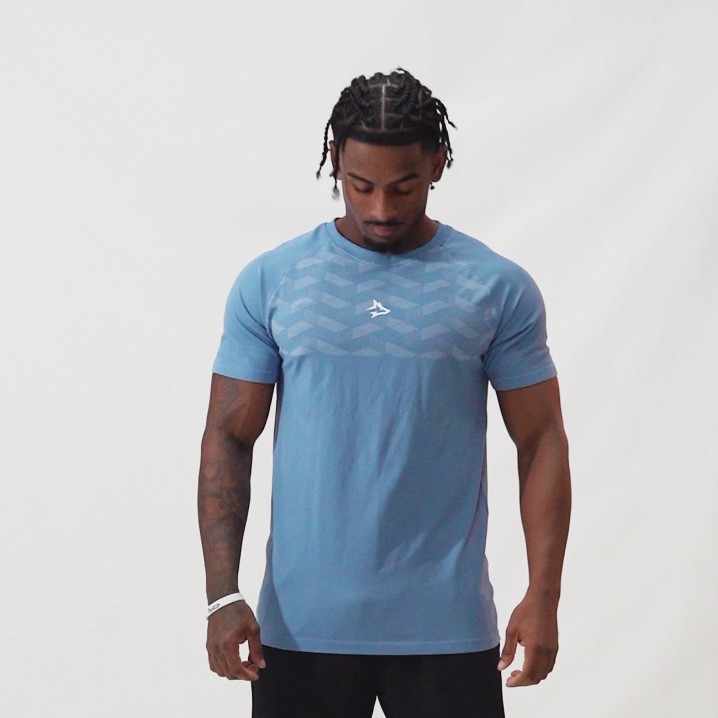 Camiseta Apex Dry Holographic Azul Petróleo - Sem Costura