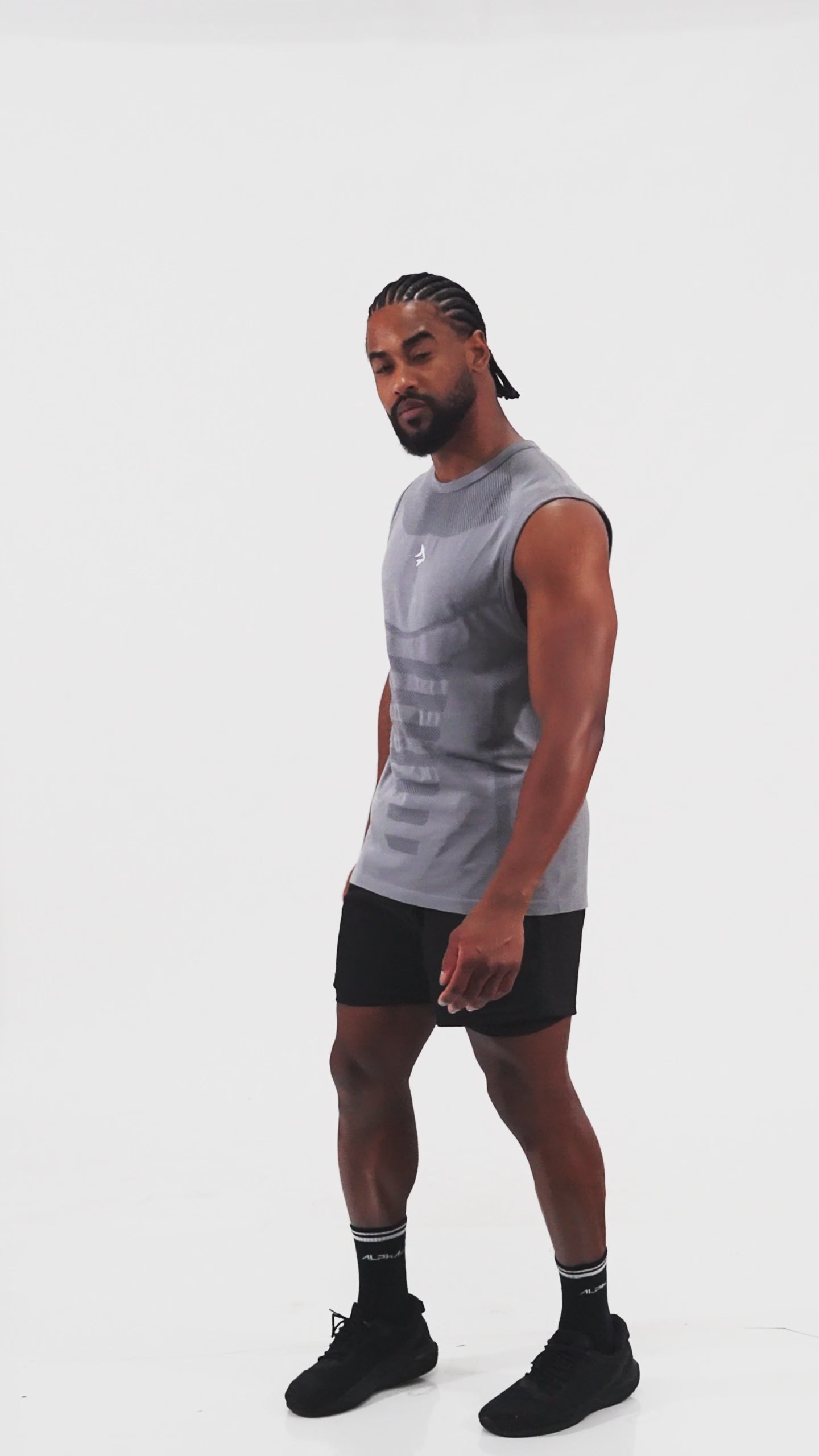 Regata Apex Dry Core Cinza - Sem Costura