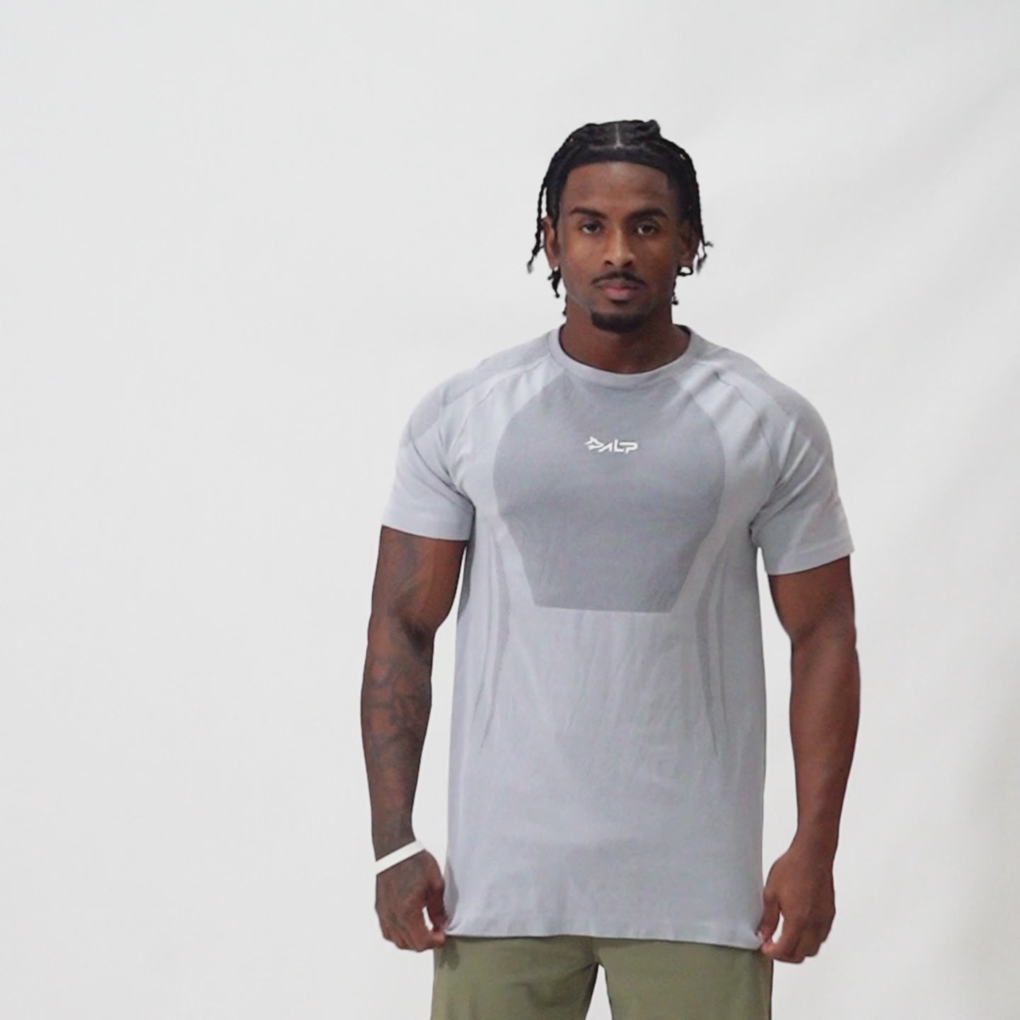 Camiseta Apex Dry New Tenacity Cinza Gelo - Sem Costura
