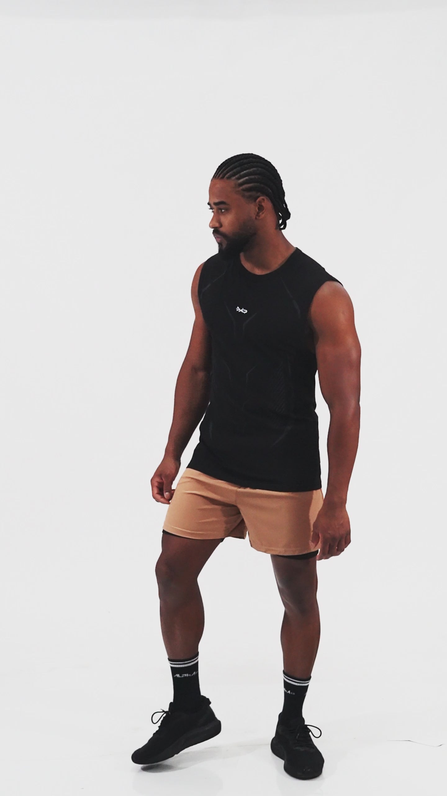 Regata Apex Dry Tank Preto - Sem Costura