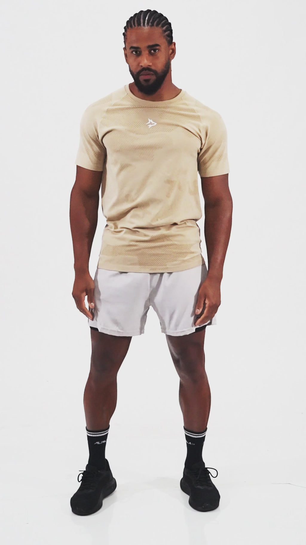 Camiseta Apex Dry Middle Lupus Caqui - Sem Costura