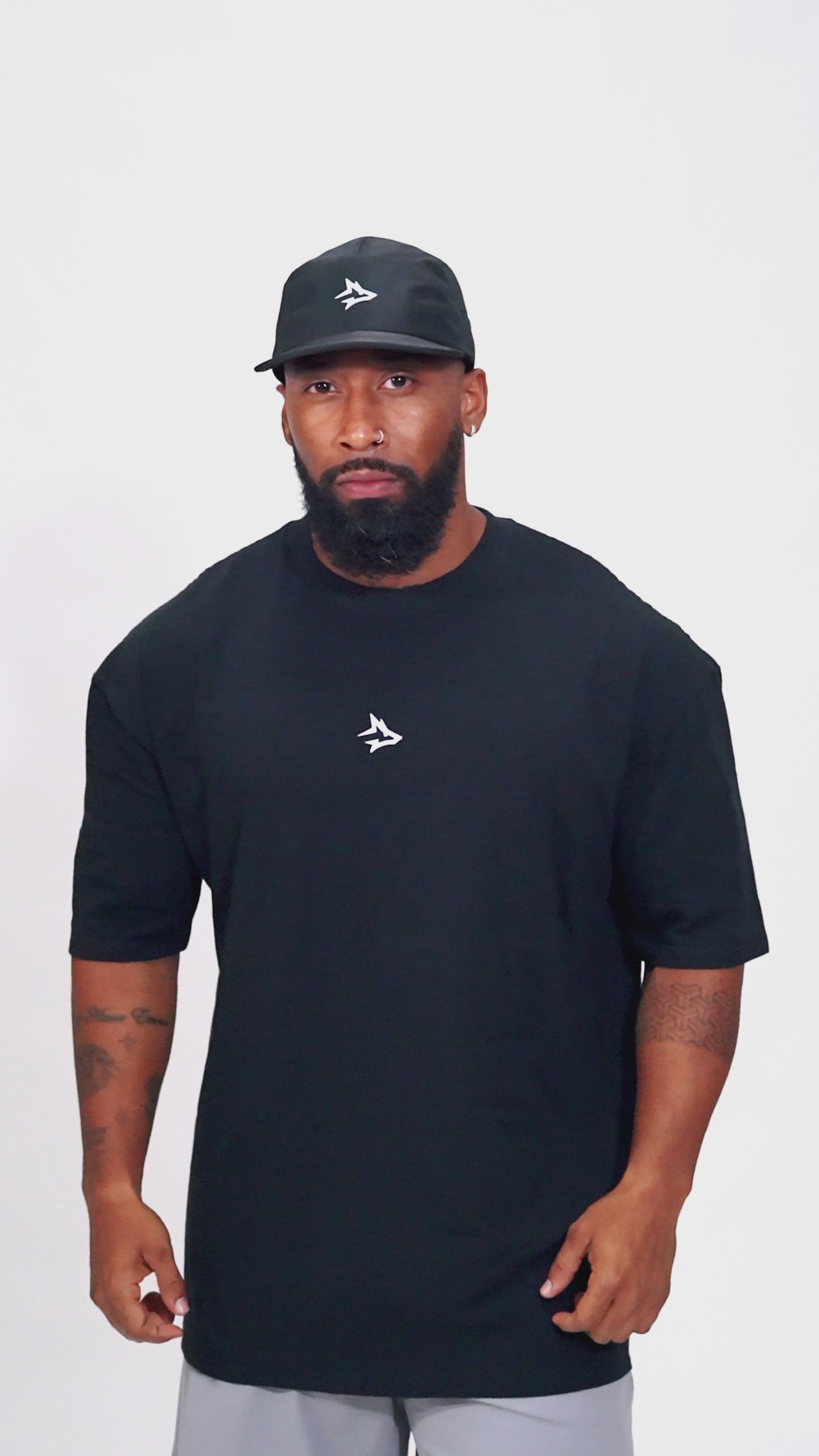 Boné Five Panel Preto Lupus