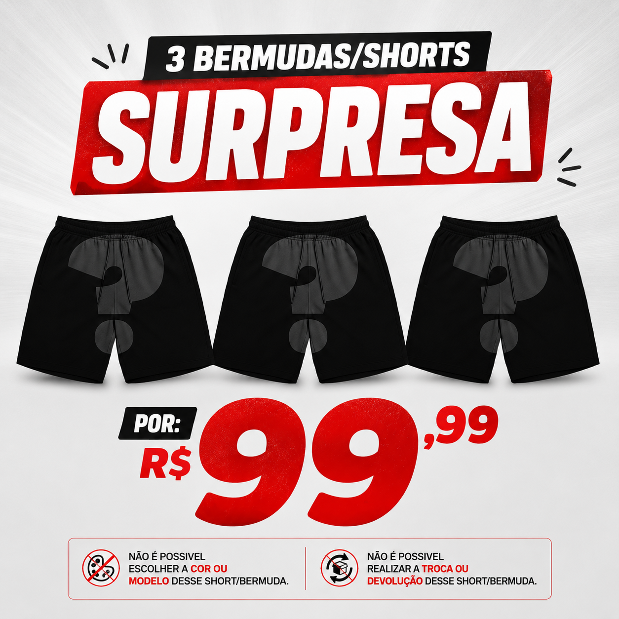 Kit Bermuda/Short Surpresa