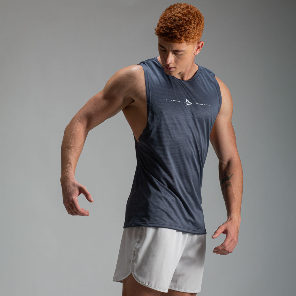 Regata Machão Dry Fit Lupus Core Cinza Sombra