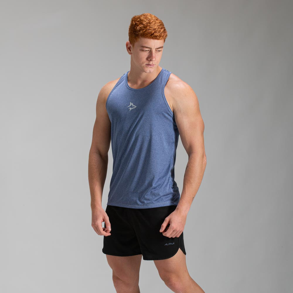 Regata Nadador Dry Fit Middle Lupus Azul Caribe